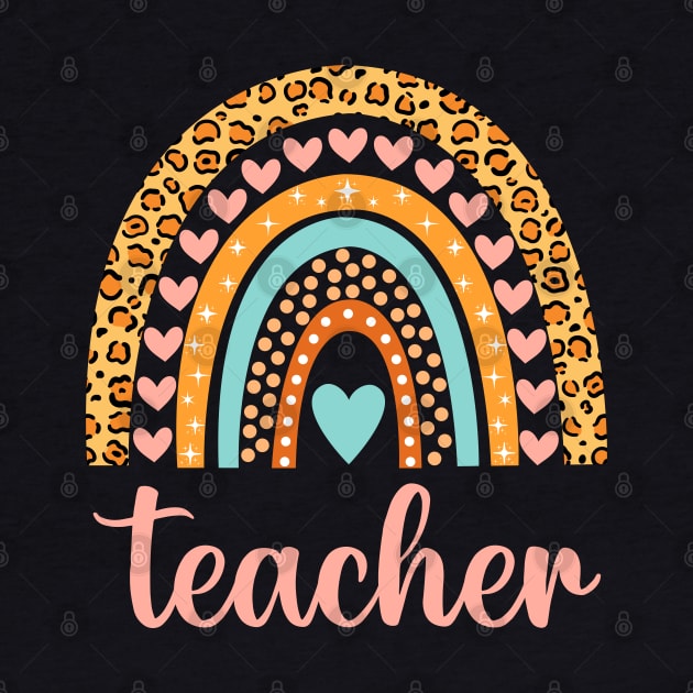 teacher rainbow boho by CreativeShirt